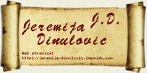 Jeremija Dinulović vizit kartica